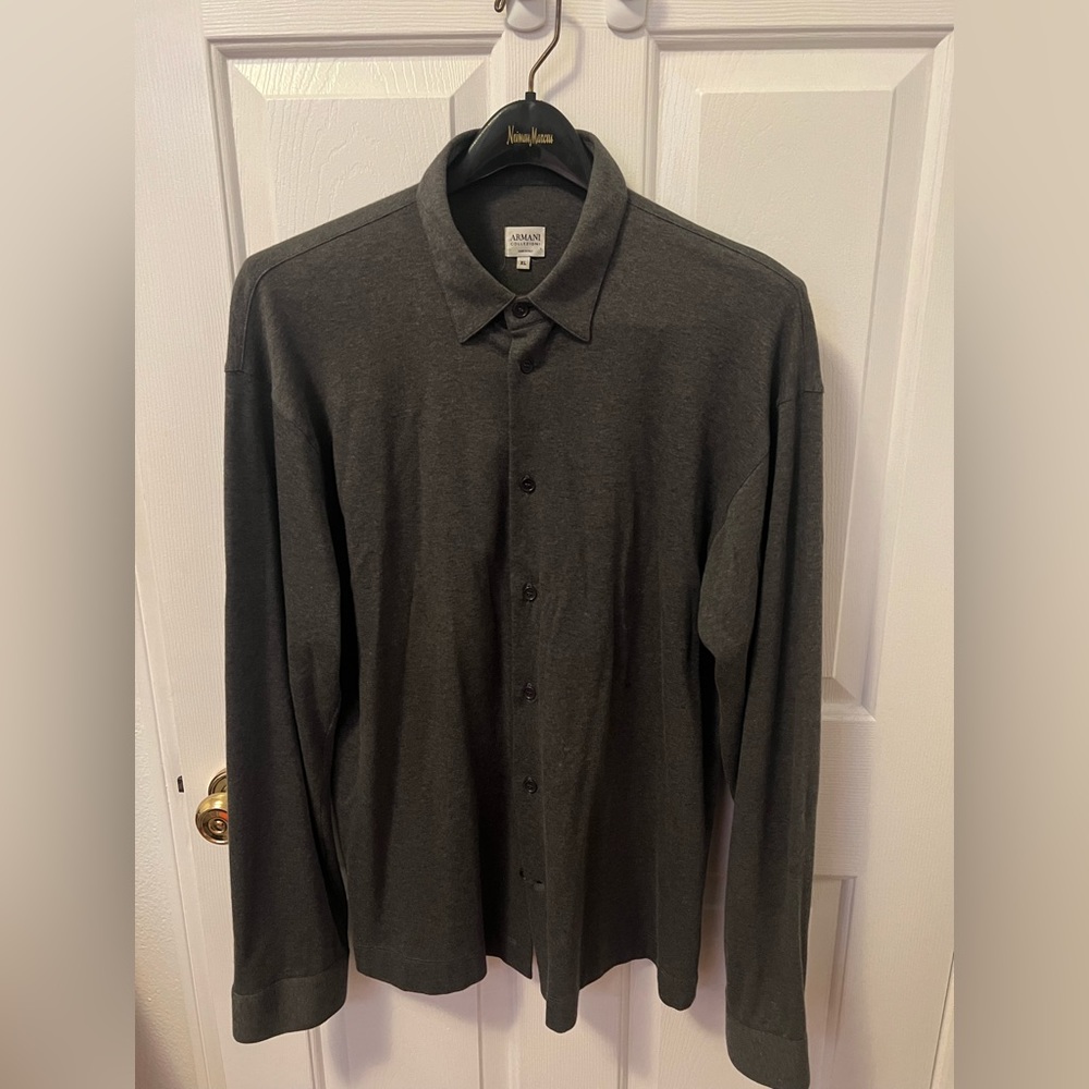 Armani Collezoni XL casual button down Gray shirt. SUPER SOFT!